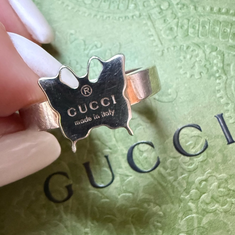 Gucci Butterfly Sterling Silver Ring- Fits a Size 7